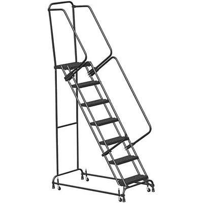 Ballymore FSH718 7-Step Rolling Ladder with Handrail