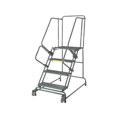 Ballymore FSTR518 Tilt and Roll 5-Step Gray Steel Rolling Safety Ladder