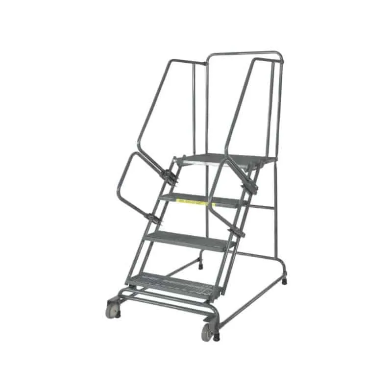 Ballymore FSTR518 Tilt and Roll 5-Step Gray Steel Rolling Safety Ladder