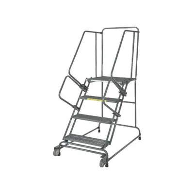 Ballymore FSTR618 Tilt and Roll 6-Step Gray Steel Rolling Safety Ladder