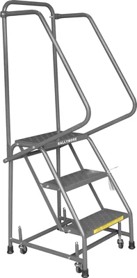 Ballymore Spring-Loaded Caster 2-Step Rolling Ladder, 30" base, 10" top step