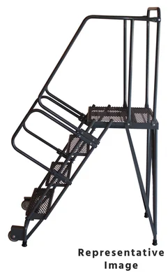 Ballymore Tilt & Roll 6-Step Rolling Ladder, 26" base, 21" top step