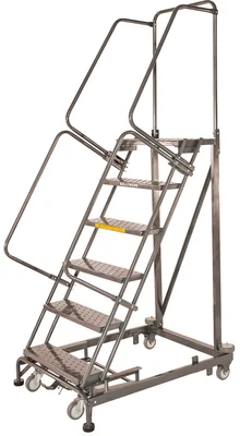 Ballymore Monster Line 6-Step Rolling Ladder, 32" base, 21" top step