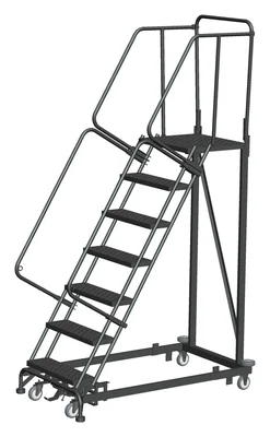 Ballymore Monster Line 7-Step Rolling Ladder, 32" base, 21" top step