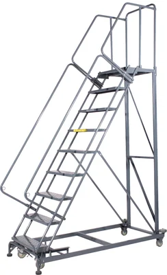 Ballymore Monster Line 9-Step Rolling Ladder, 32" base, 21" top step