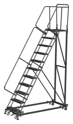 Ballymore Monster Line 11-Step Rolling Ladder, 32" base, 21" top step