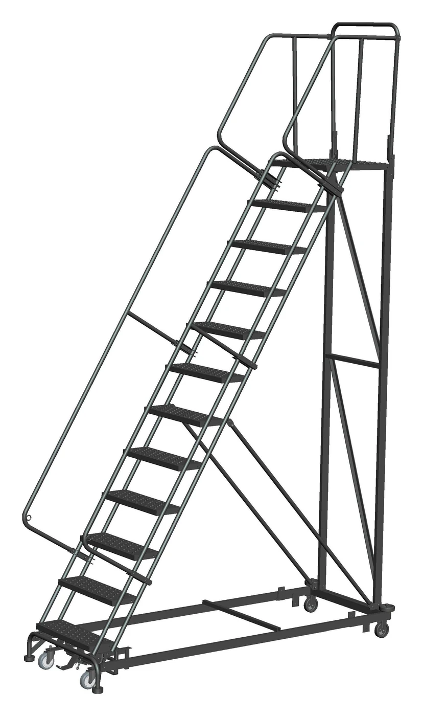Ballymore Monster Line 12-Step Rolling Ladder, 32" base, 21" top step