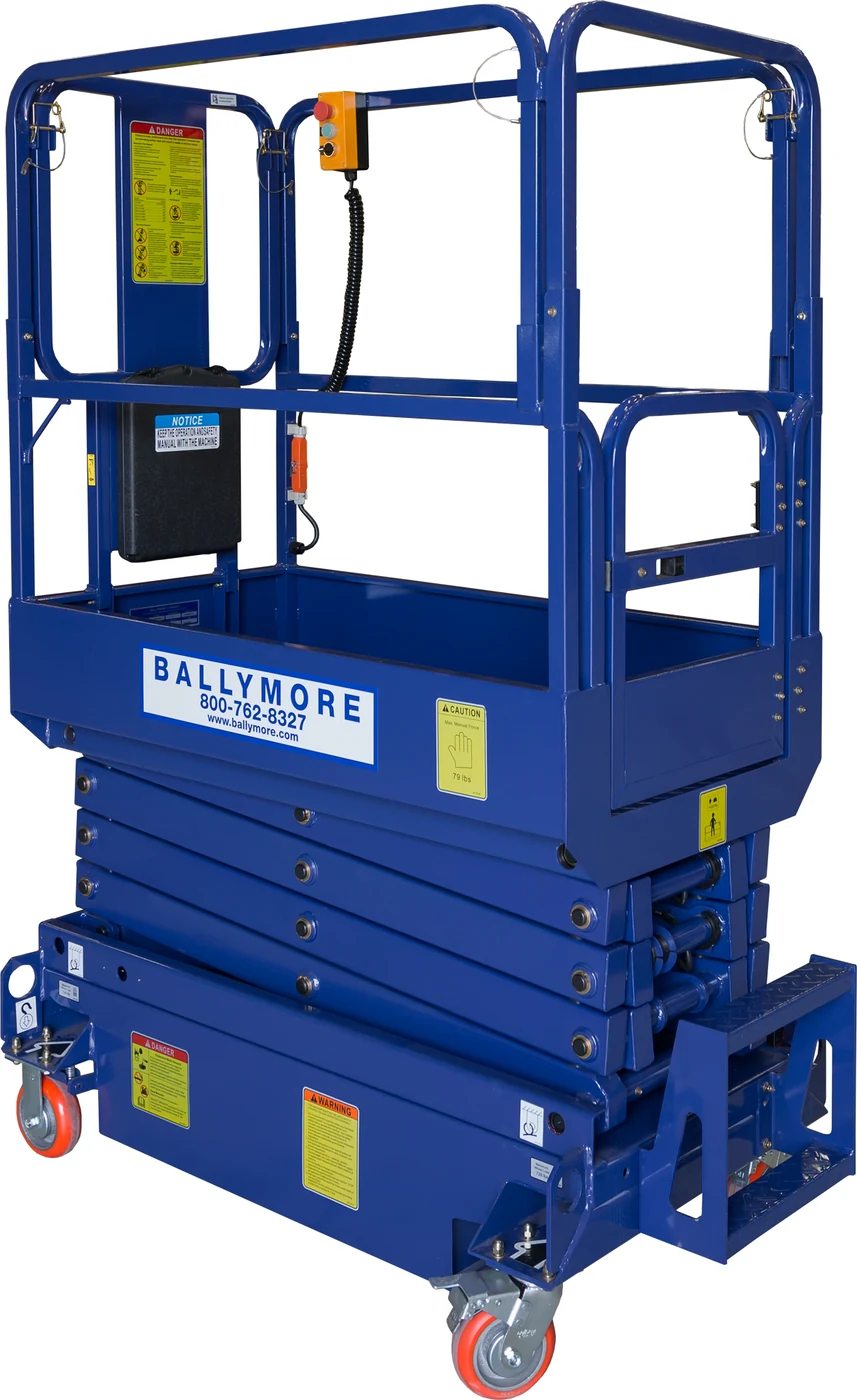 Ballymore Scissor Lift, 16 ft platform height, 500 lb capacity