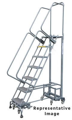 Ballymore Navigator All-Directional 7-Step Rolling Ladder, 26" base — view 3