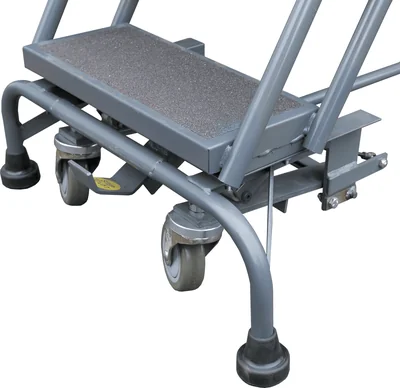 Ballymore Navigator All-Directional 9-Step Rolling Ladder, 26" base, folding handrails — view 4