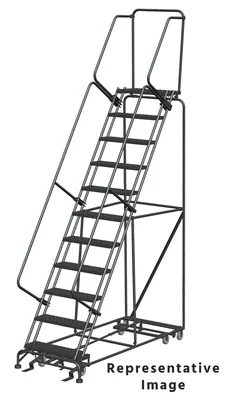 Ballymore All-Directional 11-Step Rolling Ladder, 32" base, 28" top step