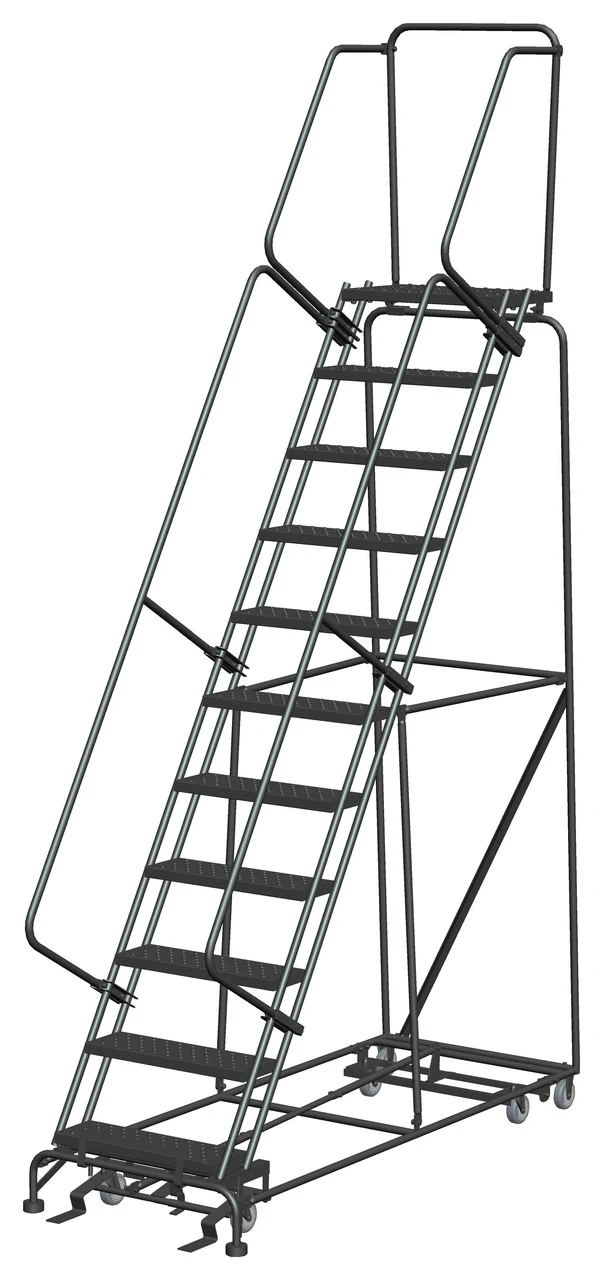 Ballymore All-Directional 11-Step Rolling Ladder, 32" base, 14" top step