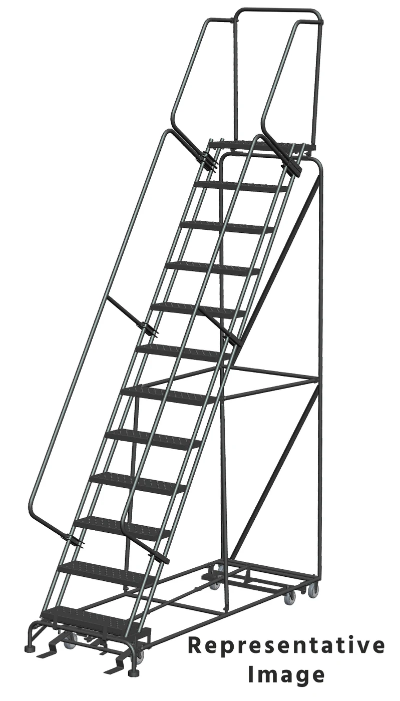 Ballymore All-Directional 12-Step Rolling Ladder, 32" base, 28" top step