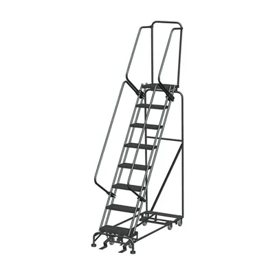 Ballymore PIP-12 12-Step Gray Steel All-Direction Rolling Safety Ladder