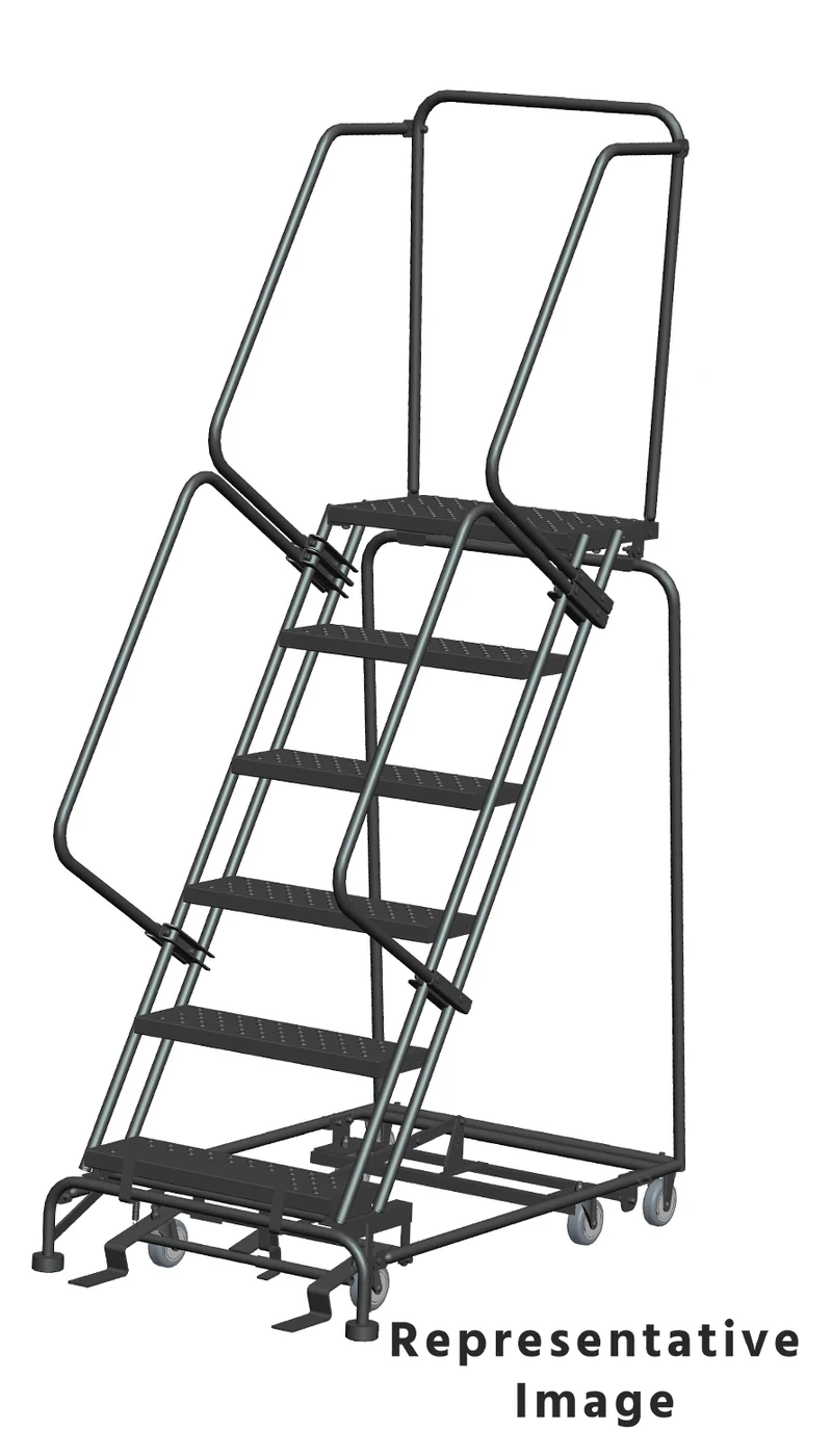 Ballymore All-Directional 6-Step Rolling Ladder, 24" base, 21" top step