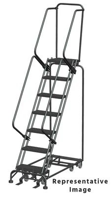 Ballymore All-Directional 7-Step Rolling Ladder, 24" base, 21" top step