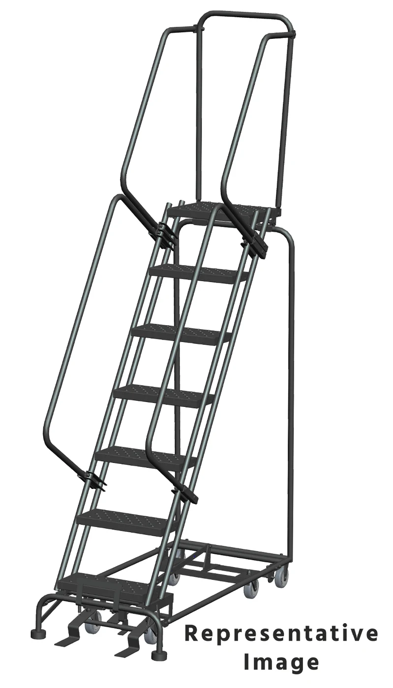 Ballymore All-Directional 7-Step Rolling Ladder, 32" base, 28" top step