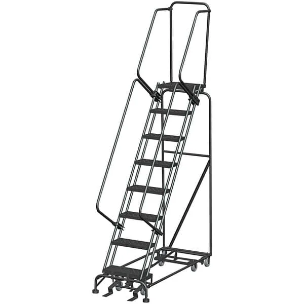 Ballymore PIP-7-32 7-Step Gray Steel All-Direction Rolling Safety Ladder