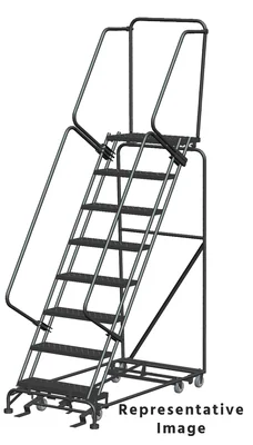 Ballymore All-Directional 8-Step Rolling Ladder, 24" base, 28" top step