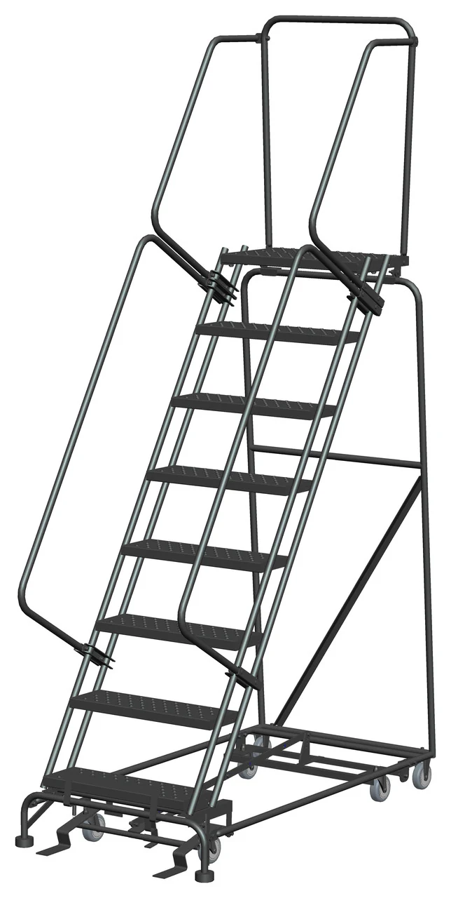 Ballymore All-Directional 8-Step Rolling Ladder, 32" base, 14" top step