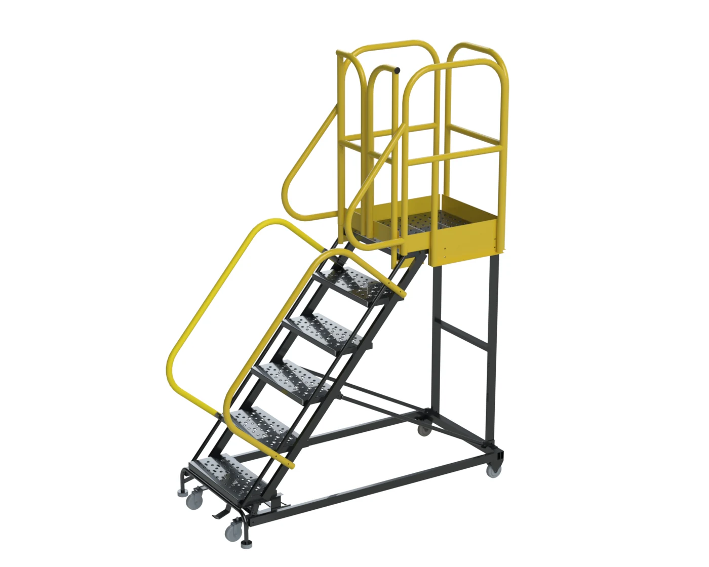 Ballymore ProLine 6-Step Rolling Ladder, 32" base, 28" top step