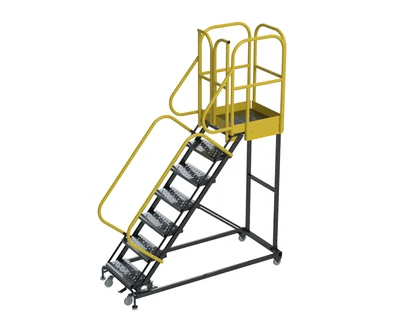 Ballymore ProLine 7-Step Rolling Ladder, 32" base, 28" top step