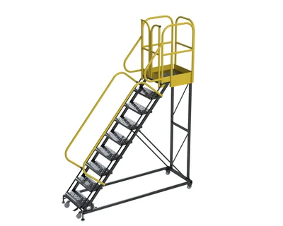 Ballymore ProLine 9-Step Rolling Ladder, 32" base, 28" top step