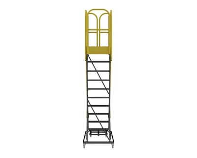 Ballymore ProLine 10-Step Rolling Ladder, 32" base, 28" top step — view 4