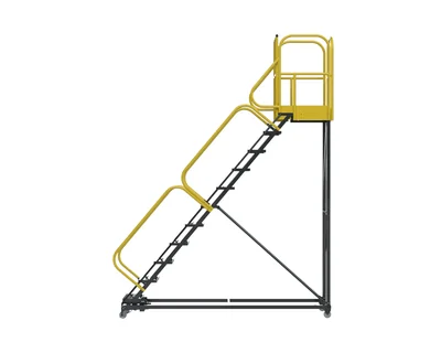 Ballymore ProLine 11-Step Rolling Ladder, 32" base, 28" top step — view 3
