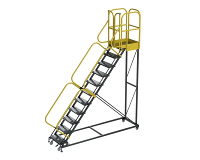 Ballymore ProLine 11-Step Rolling Ladder, 32" base, 28" top step