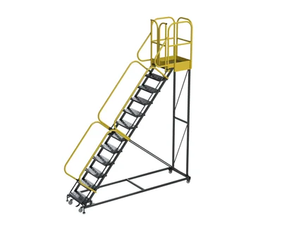 Ballymore ProLine 12-Step Rolling Ladder, 32" base, 28" top step
