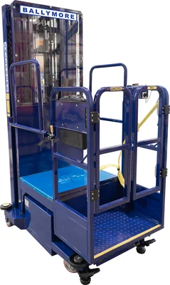 Ballymore PS-15 Ballymore Personnel Lift: Push-Around, Battery, 650 lb Load Capacity, 7 ft 6 in Closed Height