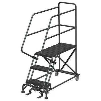Ballymore SEP3-2436 3-Step Heavy-Duty Steel Mobile Work Platform with Handrails