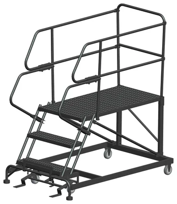 Ballymore 3-Step Single Entry Work Platform, 48" deep platform, 38" base