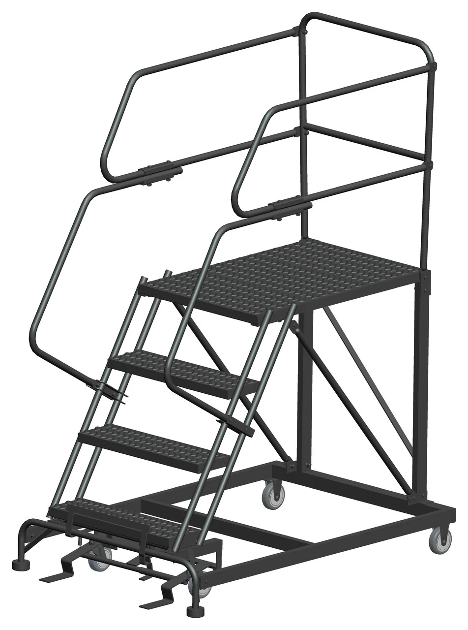 Ballymore 4-Step Single Entry Work Platform, 36" deep platform, 38" base