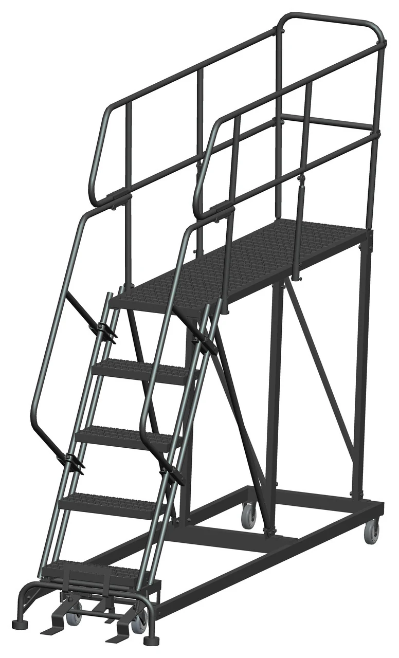 Ballymore 5-Step Single Entry Work Platform, 72" deep platform, 33" base