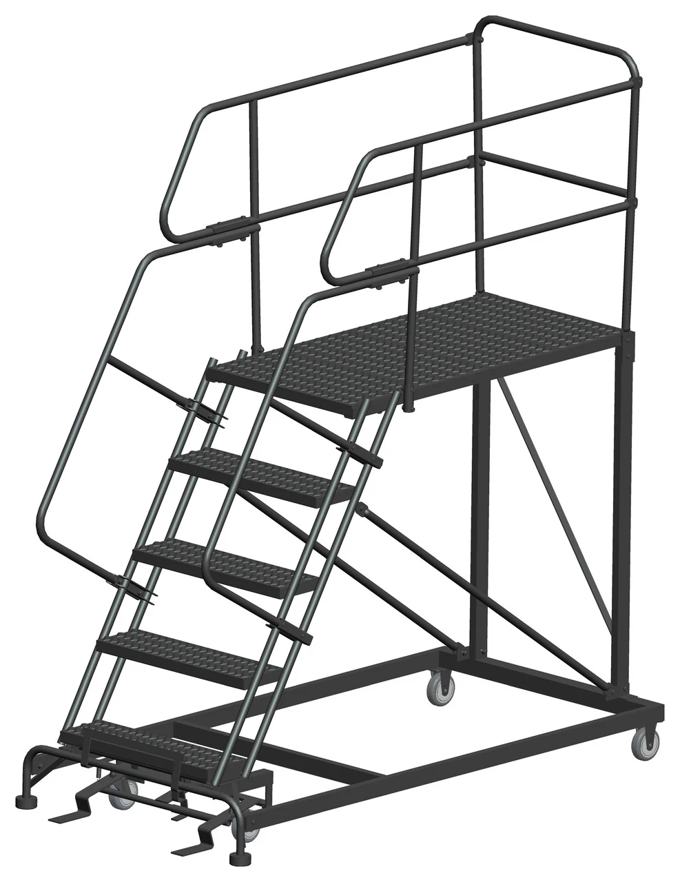 Ballymore 5-Step Single Entry Work Platform, 48" deep platform, 38" base