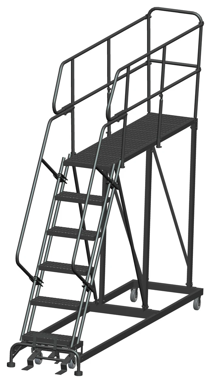 Ballymore 6-Step Single Entry Work Platform, 72" deep platform, 33" base