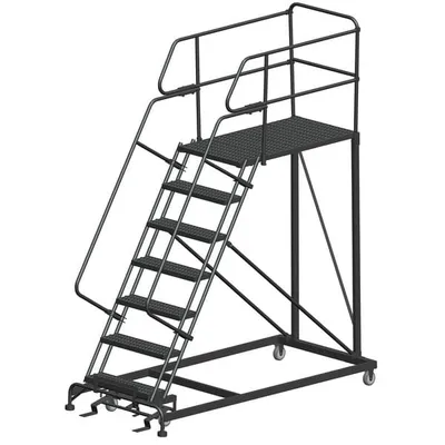 Ballymore SEP7-3648 7-Step Heavy-Duty Steel Mobile Work Platform with Handrails