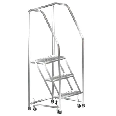 Ballymore SS220 2-Step Stainless Steel Rolling Step Stool
