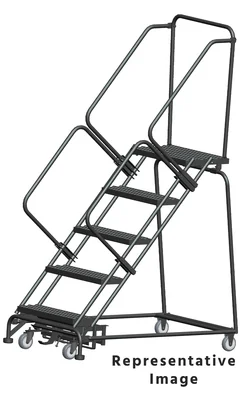 Ballymore 50° Stairway Slope 7-Step Rolling Ladder, 32" base, 21" top step