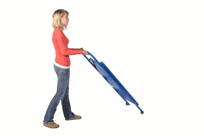 Ballymore Thin Line 50° Stairway Slope 4-Step Rolling Ladder, 21" base, 10" top step, perforated tread — view 3