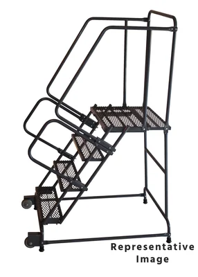 Ballymore Tilt & Roll 5-Step Rolling Ladder, 30" base, 21" top step