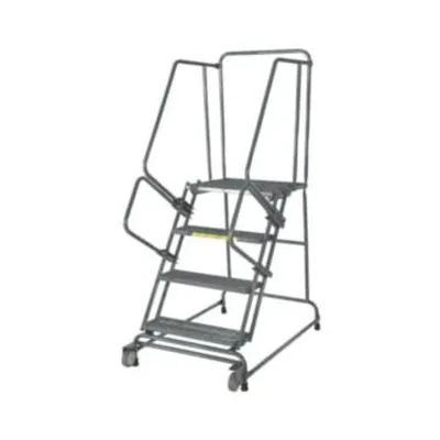 Ballymore TR-6 Tilt and Roll 6-Step Gray Steel Rolling Safety Ladder
