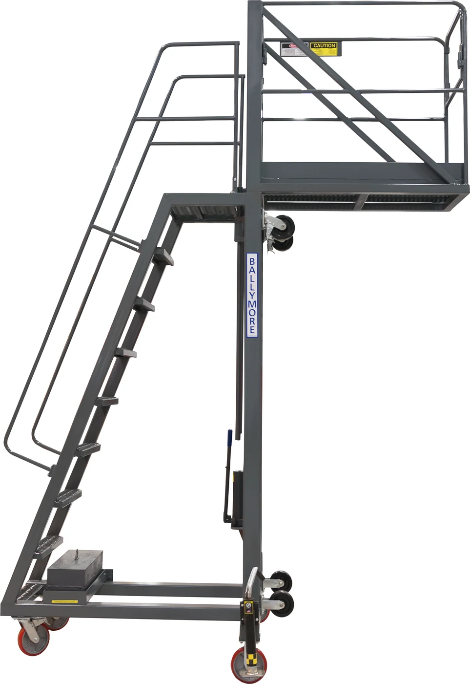Ballymore Tank Top Work Platform, 7–11 ft adjustable height, 28" base, 48" long platform