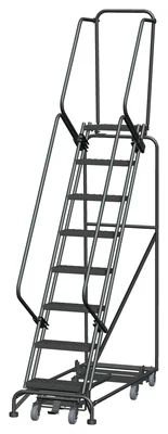 Ballymore Weight-Actuated All-Directional 8-Step Rolling Ladder, 24" base, 14" top step