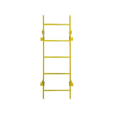 Ballymore WLFS0105-Y 5-Rung Yellow Steel Fixed Safety Ladder
