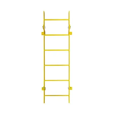 Ballymore WLFS0106-Y 6-Rung Yellow Steel Fixed Safety Ladder