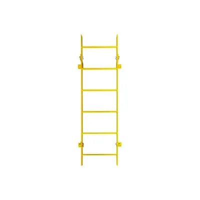 Ballymore WLFS0106-Y 6-Rung Yellow Steel Fixed Safety Ladder