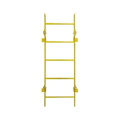 Ballymore WLFS0110-Y 10-Rung Yellow Steel Fixed Safety Ladder